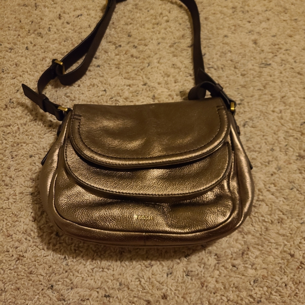 Fossil peyton crossbody gold